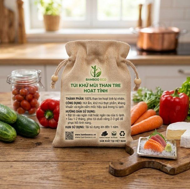 Túi Than Tre Cho Tủ Lạnh BAMBO ECO 500gr - Ảnh 4