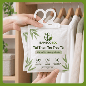 Bamboo Eco - Túi Than Tre Treo Tủ 200g